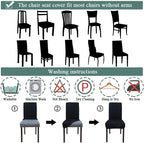 Dining Chair Covers Modern Elastic Stretch Protector (Set of 6)