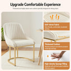 Dining Chairs Luxury Comfy Velvet Kitchen Room Chair (Set of 2)