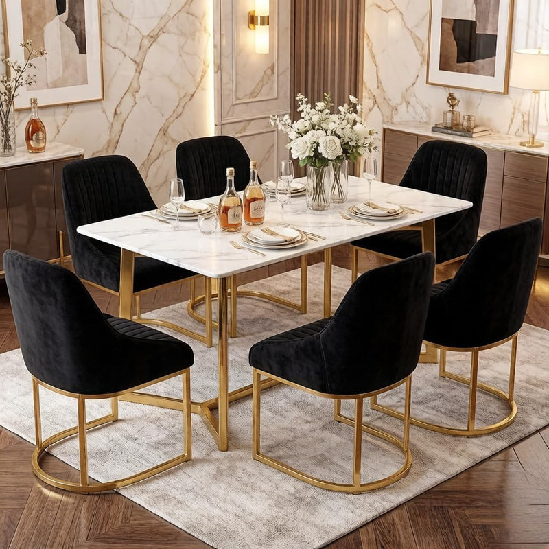 Dining Chairs Luxury Comfy Velvet Kitchen Room Chair (Set of 2)