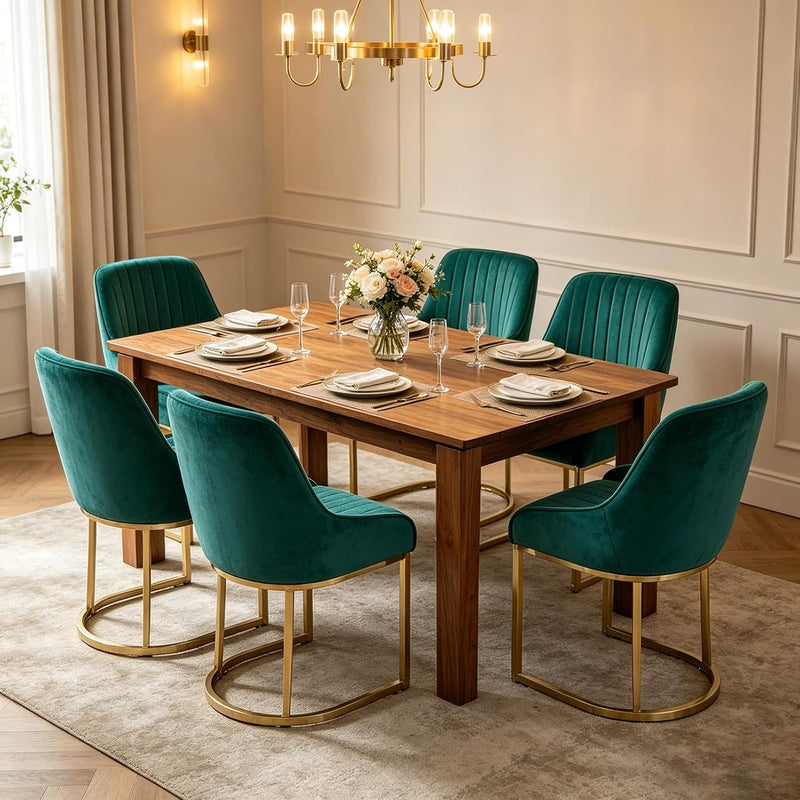 Dining Chairs Luxury Comfy Velvet Kitchen Room Chair (Set of 2)