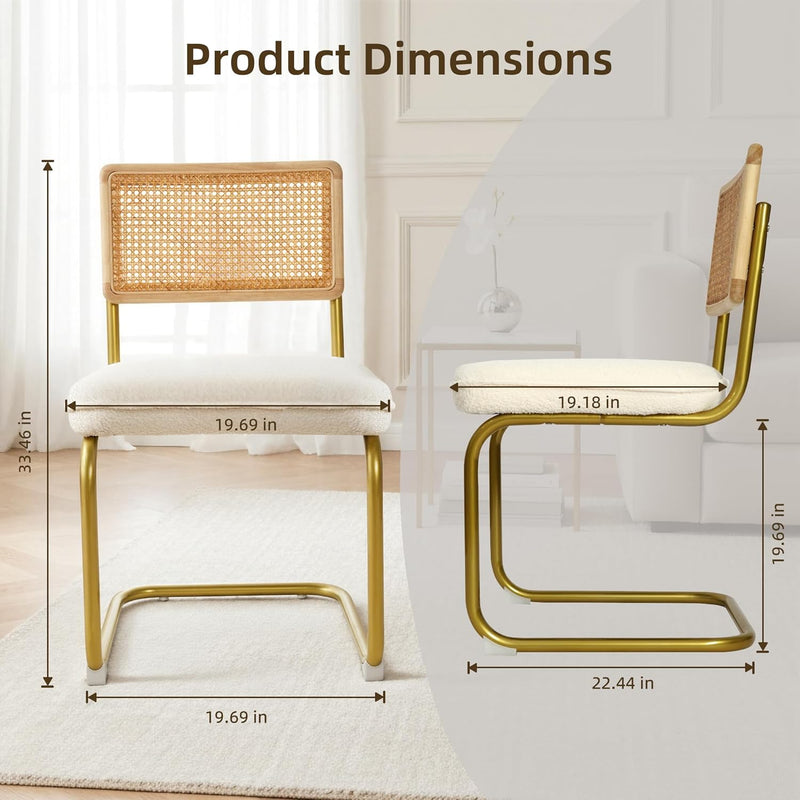 Dining Chairs Mid-Century Modern Kitchen Side Chair Armless (Set of 2)