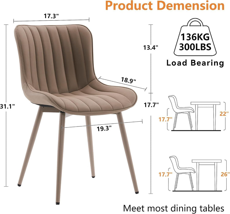 Dining Chairs Modern Kitchen Room (Set of 2)