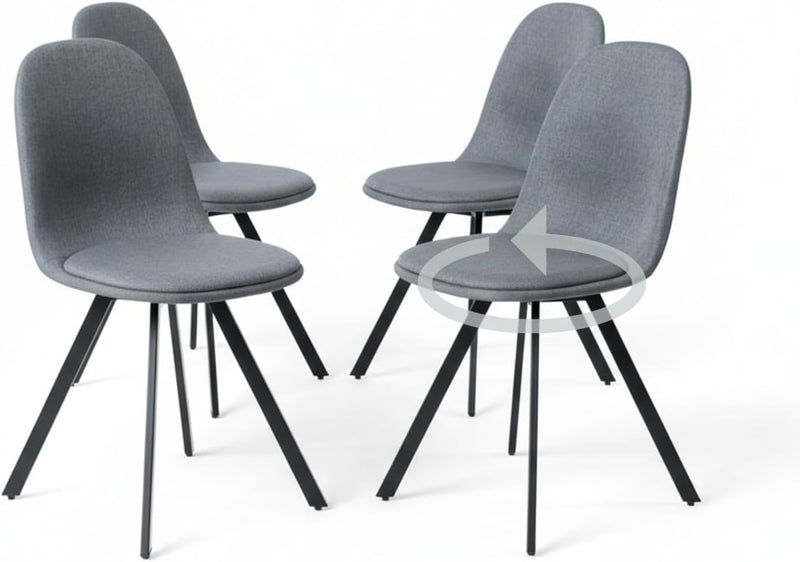 Dining Chairs Soft and Backrest Kitchen with Solid (Set of 4)