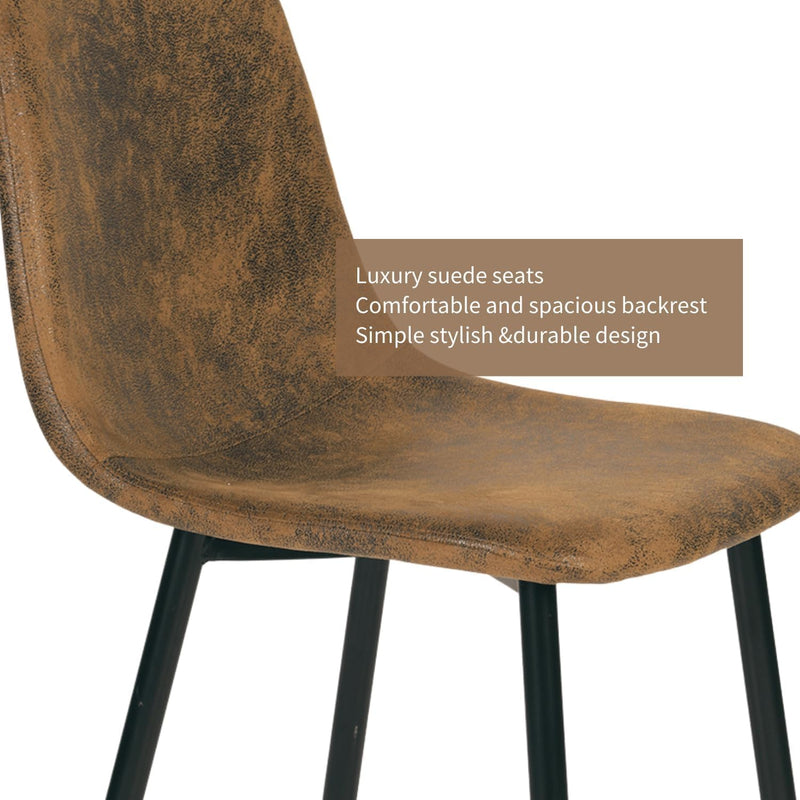 Dining Chairs Soft and Backrest Kitchen with Solid (Set of 4)