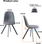 Dining Chairs Soft and Backrest Kitchen with Solid (Set of 4)