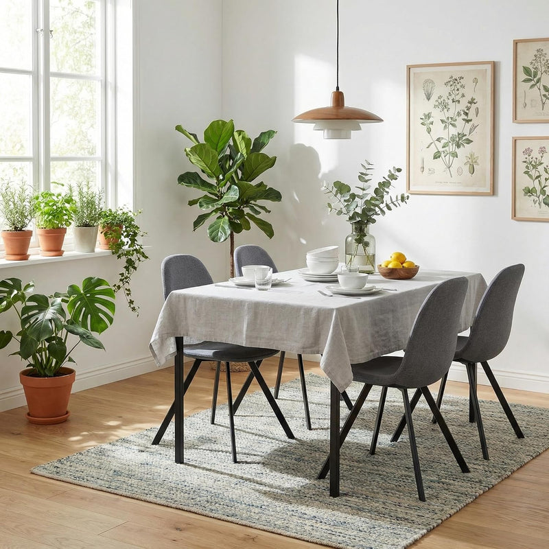 Dining Chairs Soft and Backrest Kitchen with Solid (Set of 4)
