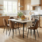 Dining Chairs Soft and Backrest Kitchen with Solid (Set of 4)