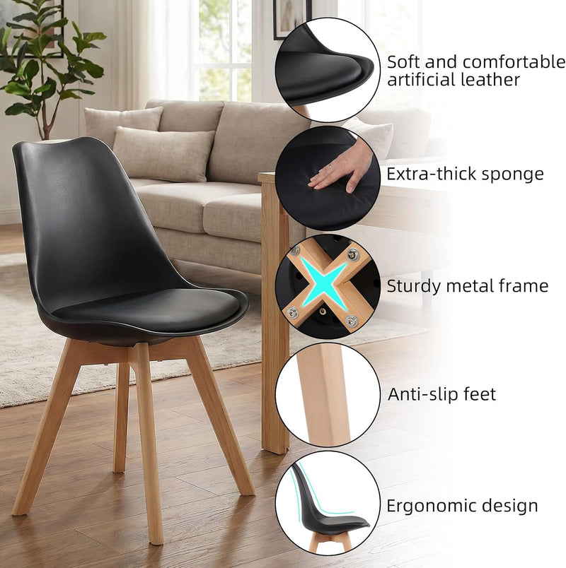 Dining Set Table and Chairs 5-Piece 100CM