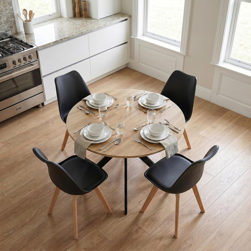 Dining Set Table and Chairs 5-Piece 100CM