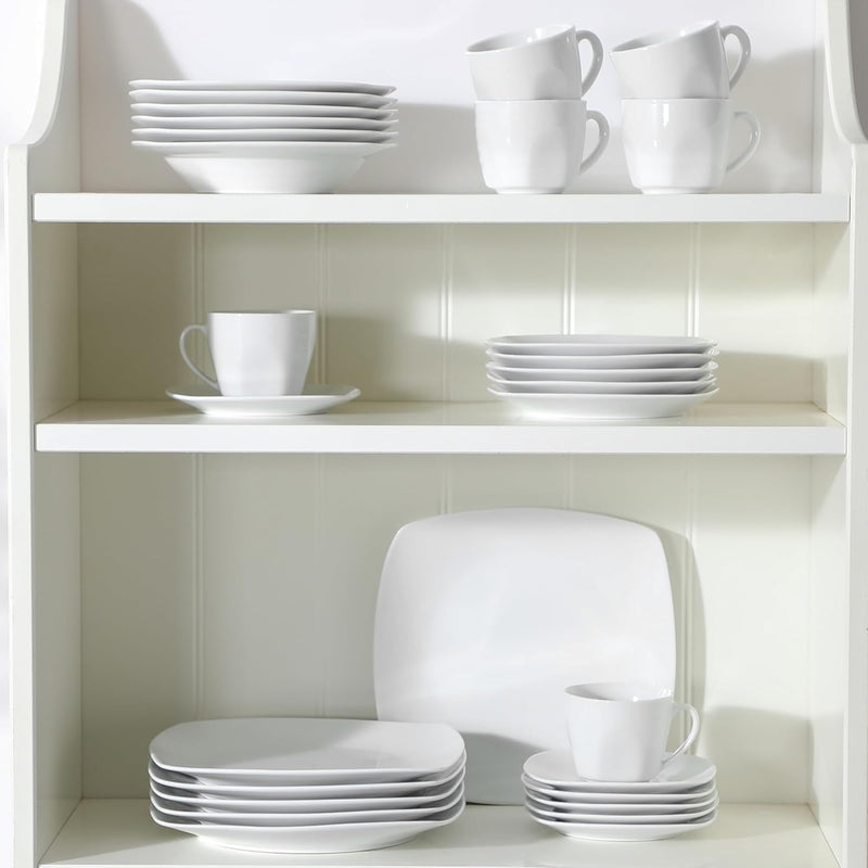 Dinner Sets 24-Piece Porcelain Plates and Bowls Set