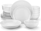 Dinner Sets 24-Piece Porcelain Plates and Bowls Set
