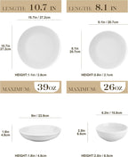 Dinner Sets 24-Piece Porcelain Plates and Bowls Set