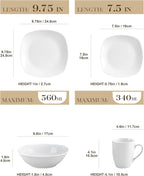 Dinner Sets 24-Piece Porcelain Plates and Bowls Set