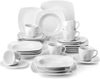 Dinner Sets 24-Piece Porcelain Plates and Bowls Set