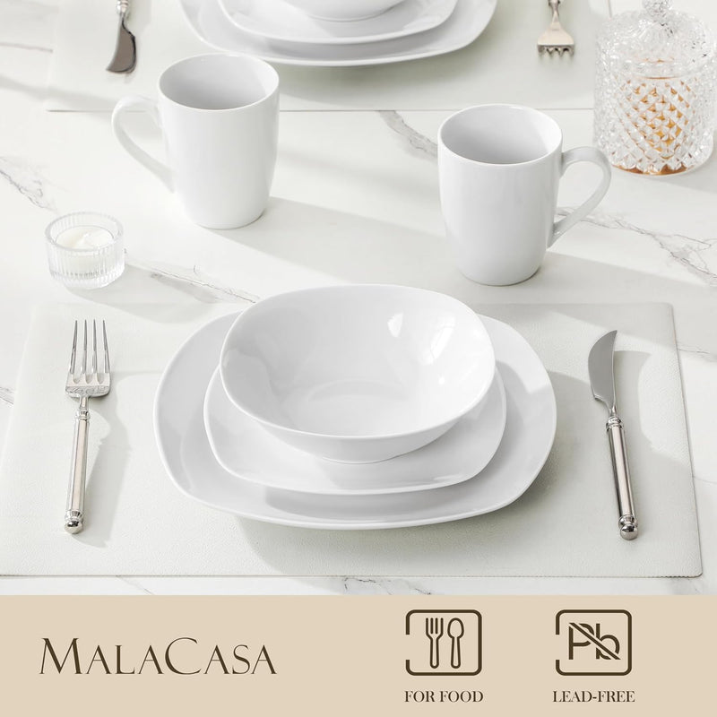 Dinner Sets 24-Piece Porcelain Plates and Bowls Set