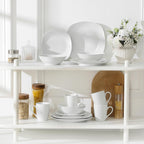 Dinner Sets 24-Piece Porcelain Plates and Bowls Set