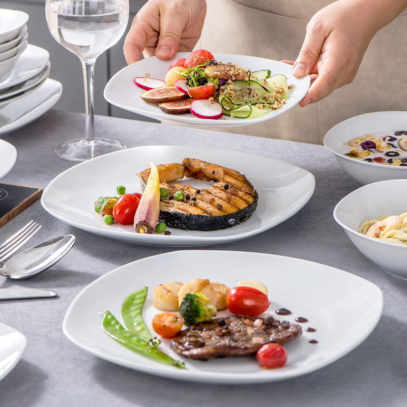 Dinner Sets 24-Piece Porcelain Plates and Bowls Set