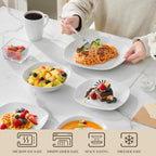 Dinner Sets 24-Piece Porcelain Plates and Bowls Set