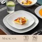 Dinner Sets 24-Piece Porcelain Plates and Bowls Set