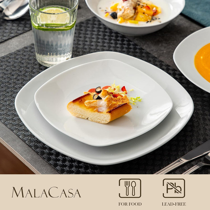 Dinner Sets 24-Piece Porcelain Plates and Bowls Set