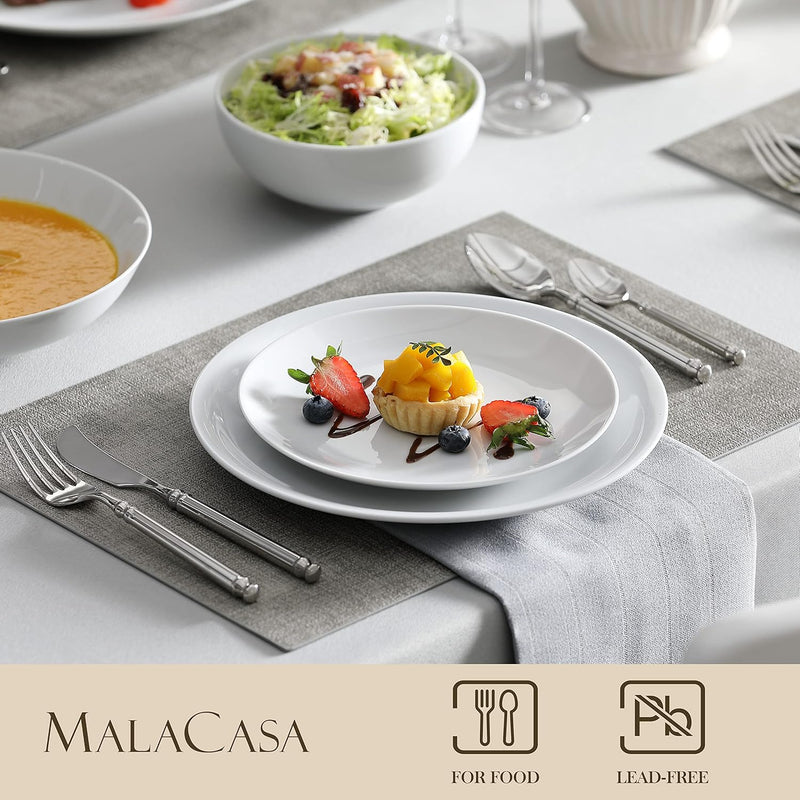 Dinner Sets 24-Piece Porcelain Plates and Bowls Set