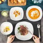 Dinner Sets 24-Piece Porcelain Plates and Bowls Set