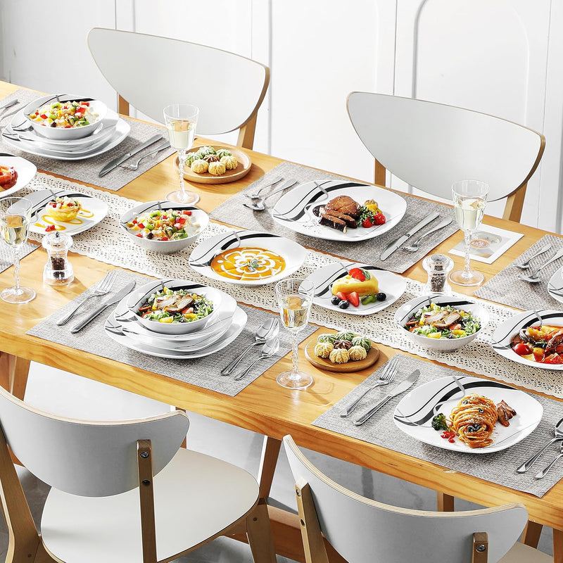 Dinner Sets for 6 People Porcelain Plates