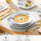 Dinner Sets for 6 People Porcelain Plates