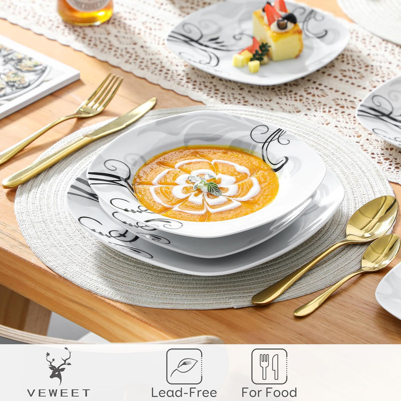 Dinner Sets for 6 People Porcelain Plates