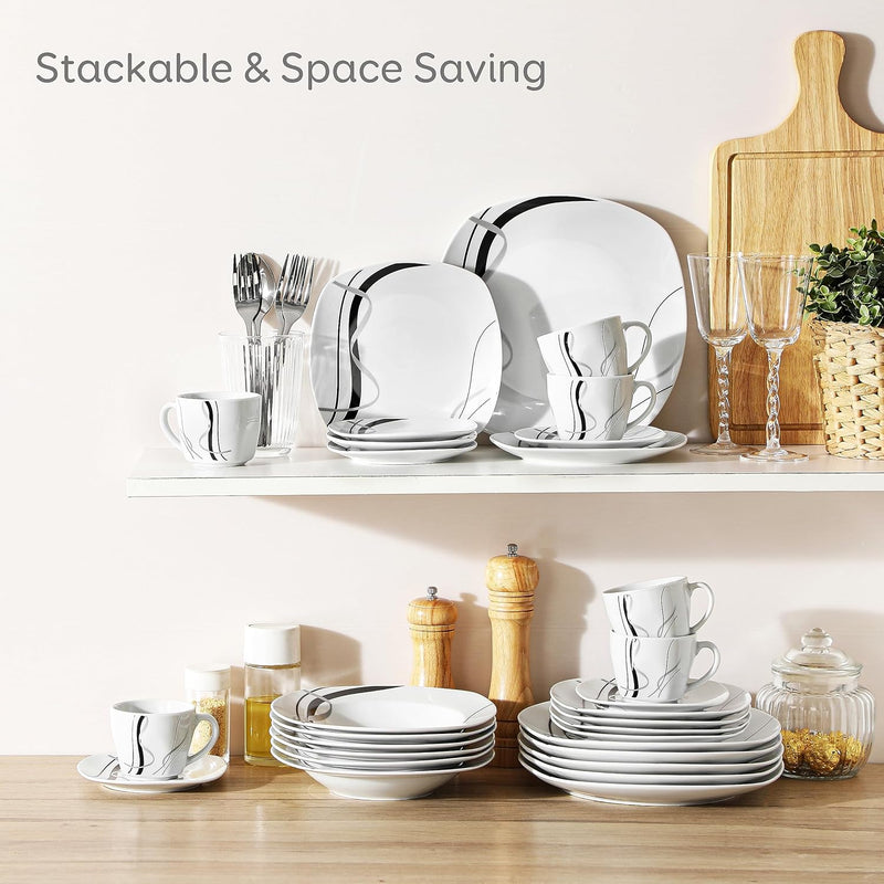 Dinner Sets for 6 People Porcelain Plates
