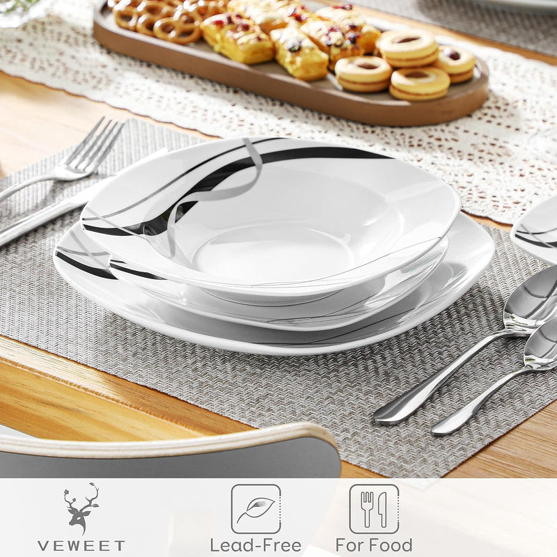 Dinner Sets for 6 People Porcelain Plates