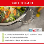 Dish 12L 18 10 Stainless Steel Induction