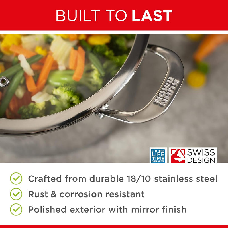 Dish 12L 18 10 Stainless Steel Induction