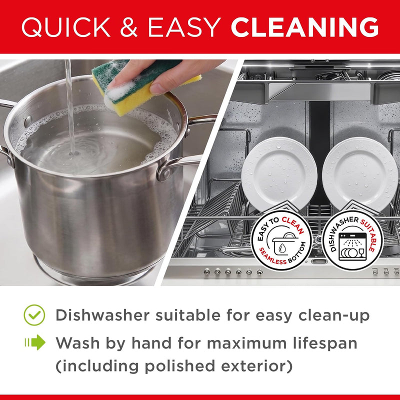 Dish 12L 18 10 Stainless Steel Induction