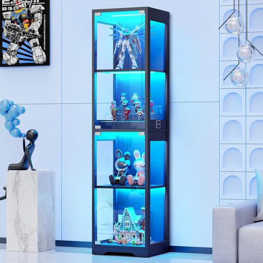 Display Cabinets with Glass Doors 3 Colour LED