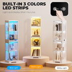 Display Cabinets with Glass Doors 3 Colour LED