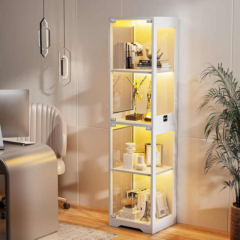Display Cabinets with Glass Doors 3 Colour LED