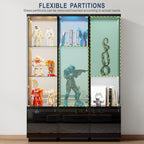 Display Cabinets with Lockable and Glass Doors