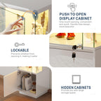 Display Cabinets with Lockable and Glass Doors