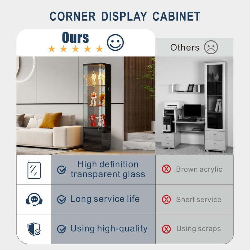 Display Cabinets with Lockable and Glass Doors
