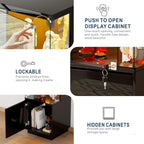 Display Cabinets with Lockable and Glass Doors