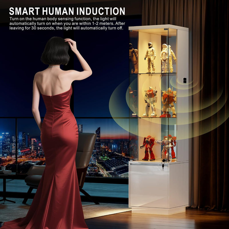 Display Cabinets with Lockable and Glass Doors