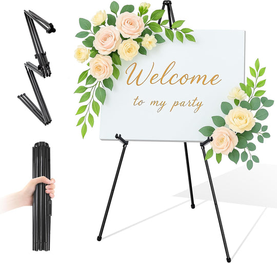 Display Easel Stand for Wedding Sign Portable Metal