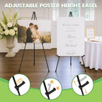 Display Easel Stand for Wedding Sign Portable Metal