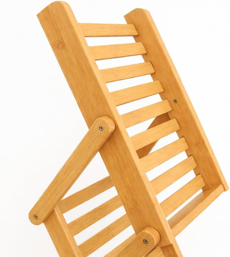 Display Sales Folding Bamboo Brochure Stand A4 Free-Standing