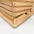 Display Sales Folding Bamboo Brochure Stand A4 Free-Standing