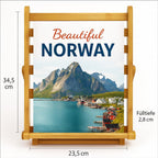Display Sales Folding Bamboo Brochure Stand A4 Free-Standing