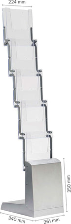 Display Sales Folding Bamboo Brochure Stand A4 Free-Standing
