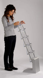 Display Sales Folding Bamboo Brochure Stand A4 Free-Standing