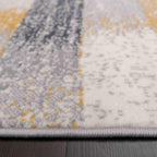 Distressed Abstract Living Room Carpet Rug Modern Painterly